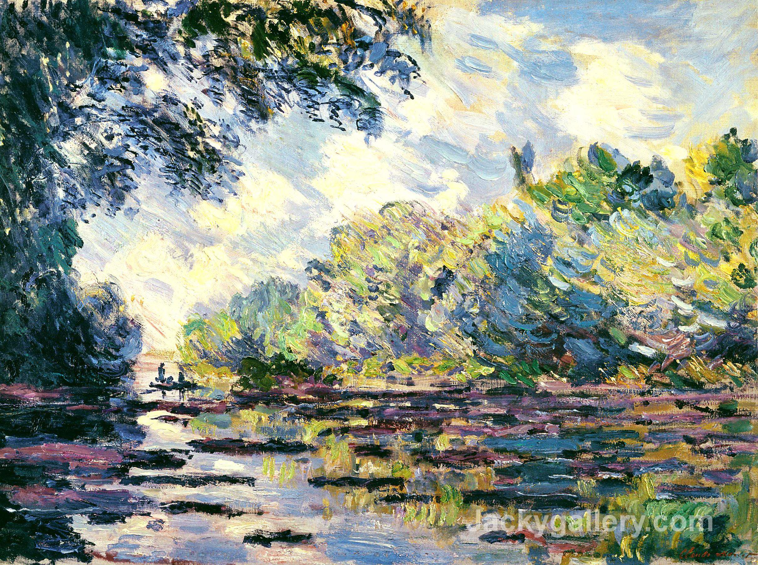 Section of the Seine, near Giverny by Claude Monet paintings reproduction